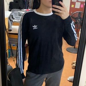 Adidas long sleeve 3 stripe t
